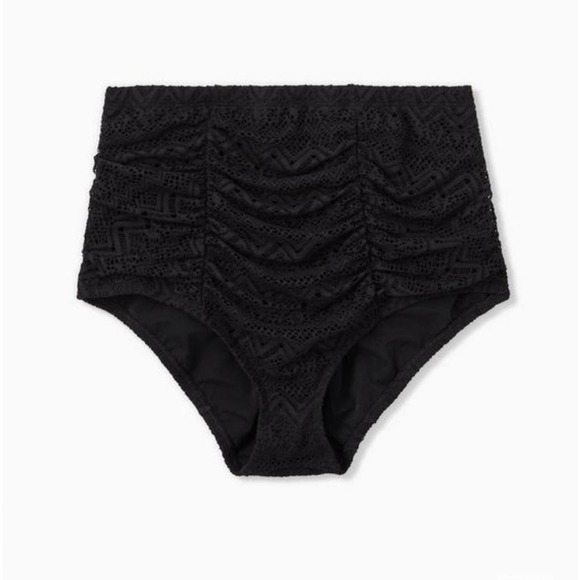 torrid Other - New! Torrid sz 2 High-Rise Ruched Crochet Bathing Swim Suit Bottom 2X